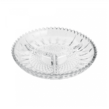 Petisqueira com 3 Divisórias de Cristal Glory