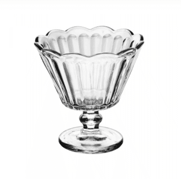 Conjunto de 6 Taças para Sobremesa de Vidro Flor 150ml