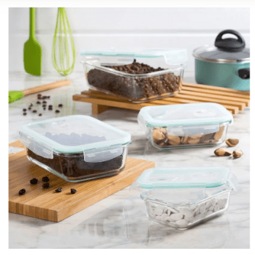 Pote Hermético de Vidro Borossilicato Resistente A Calor com Tampa Plástica 640ml