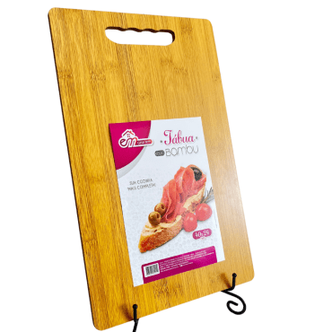 Tábua Estilo Bambu 40×24 cm Madeira Natural Antiderrapante e Durável SP01-A