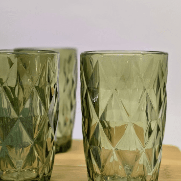 Jogo 4 Copos Diamond Verde 370ml