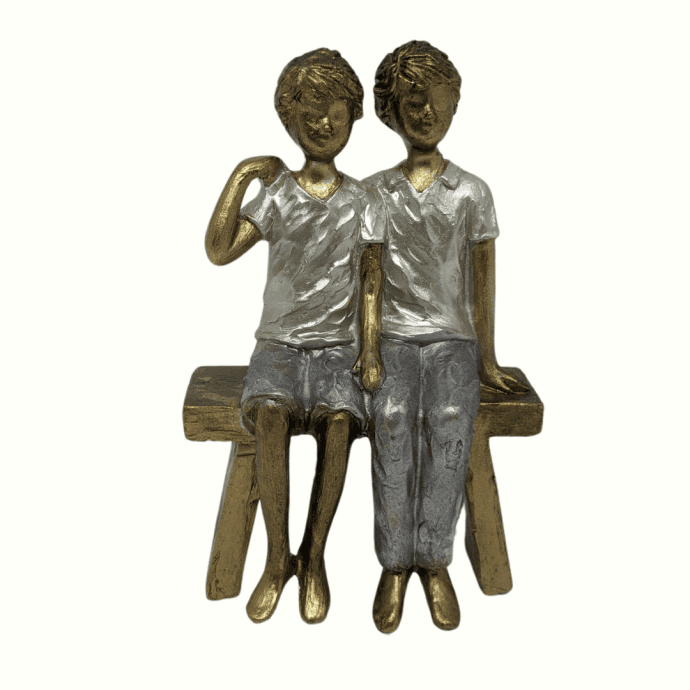 Meninos Banco- Dourado envelhecido