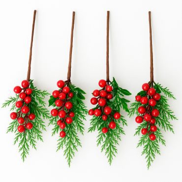 Kit 4 Picks Natalino Árvore de Natal Vermelho SP16-A