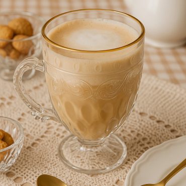 Xícara de Vidro com Filete Dourado 190ml em Cristal SP04-A
