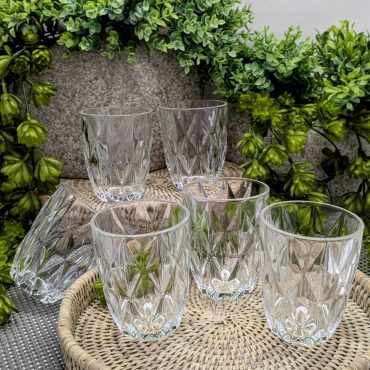 Conjunto de 6  Copos de Vidro Diamond 270ml
