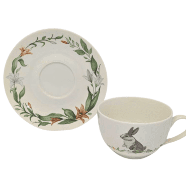 Xícara e Pires Flower Habbit